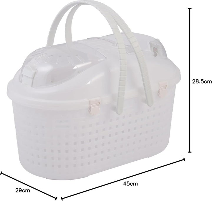 Iris Ohyama, Korb, Box, Tasche, Transportkäfig aus Kunststoff (PP) für Katze, Hund, 45 x T29 x H28.5