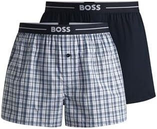 BOSS Herren Boxershorts, 2er Pack S New - Dark Blue405, S New - Dark Blue405