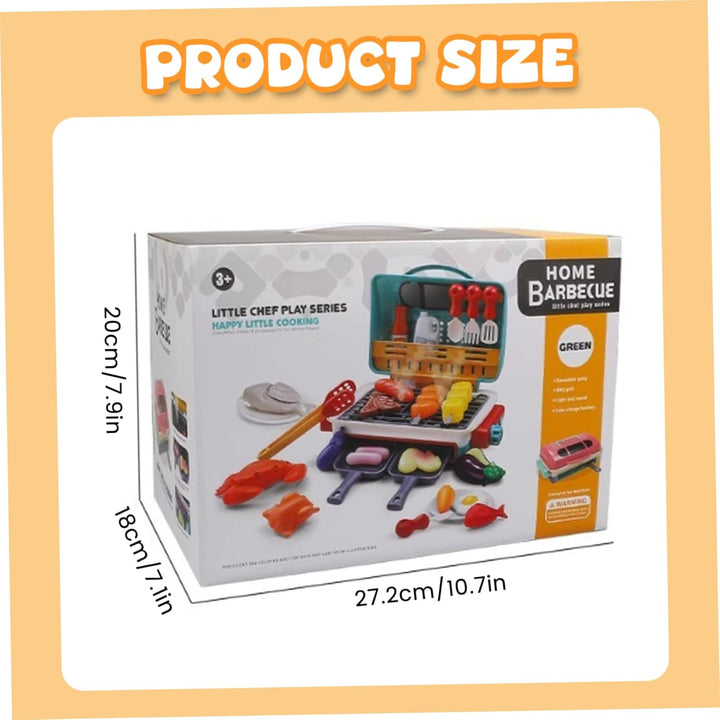 35 Teile/Satz Kinder BBQ Grill Spielset Simulierte farbwechselnde Lebensmittel Küche Spielzeug Set,