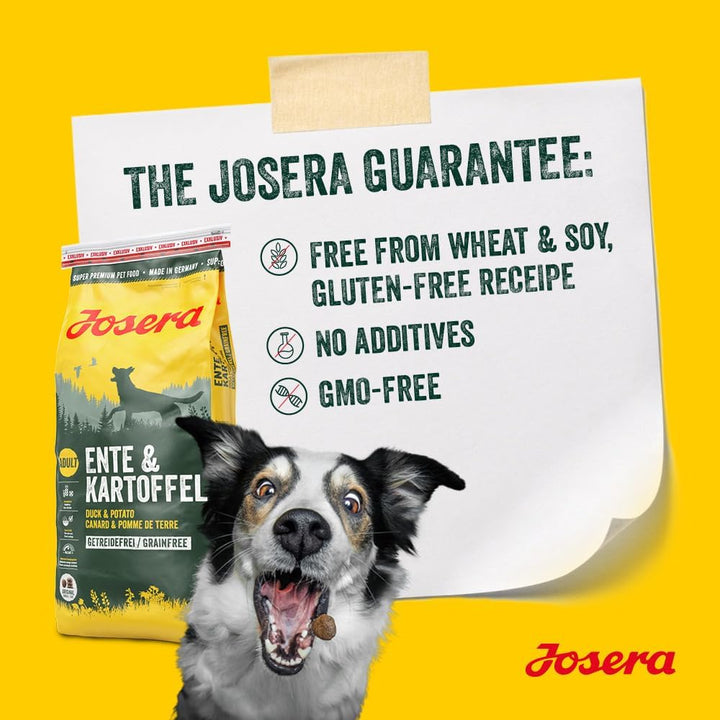 Josera Ente &amp; Kartoffel | 1 x 12,5 kg | Trockenfutter für Hunde | Getreidefrei | Für ausgewachsene H