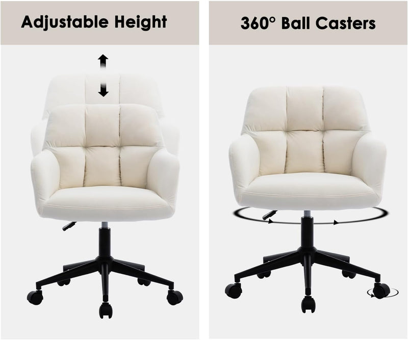 chairus Schreibtischstuhl Samt Bürostuhl 360° Drehstuhl Sessel Arbeitsstuhl Wohnzimmer Schlafzimmer