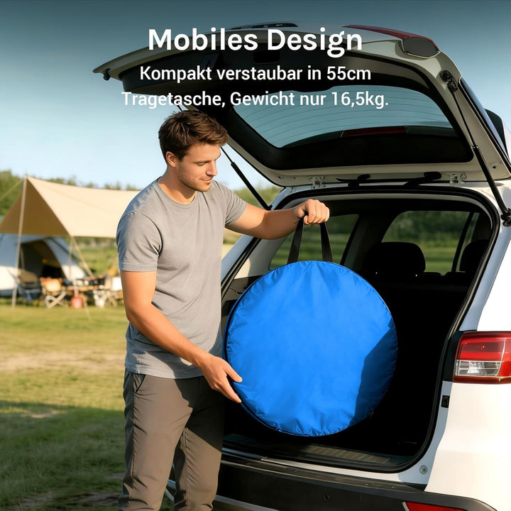 WolfWise Pop-Up Duschzelt Camping & Umkleidezelt – Kompakt & Leicht 2kg mit Tasche, Schneller Aufbau