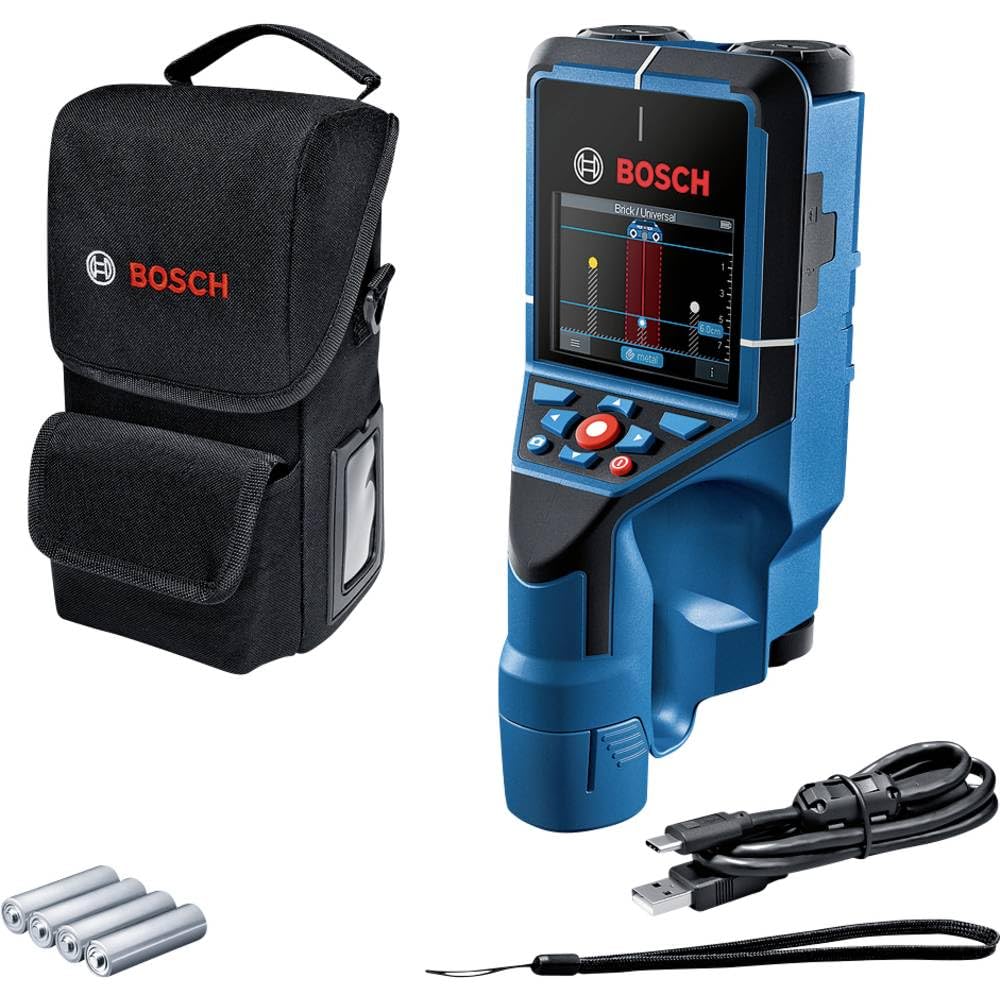 Bosch Professional Wallscanner D-tect 200 C (Ortung von (nicht-)spannungsführenden Leitungen, Metall