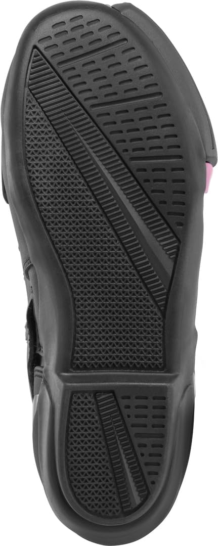 Bogotto Carta Race perforierte Damen Motorrad Stiefel, schwarz/weiss/pink, 38 Schwarz Weiss Pink 38
