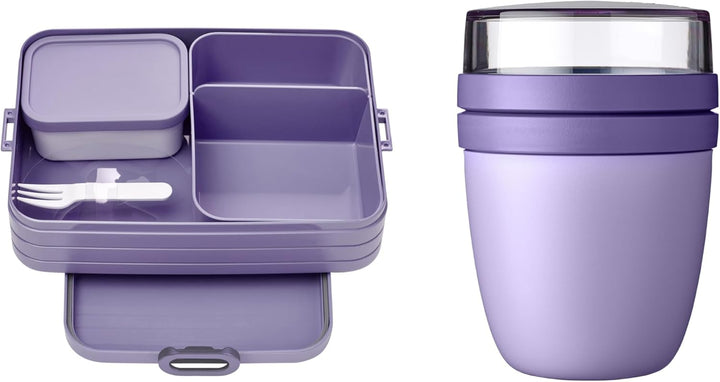 Mepal Brotdose Lunch to go Set - inkl. Lunchpot - Brotdose Large mit Bento Box - Lunchbox für kleine