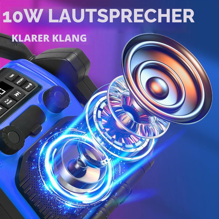 Outdoor Lautsprecher Bluetooth Wireless, 8000mAH Batterie, IPX 66 Wasserdicht, Handy Laden, Tragbare