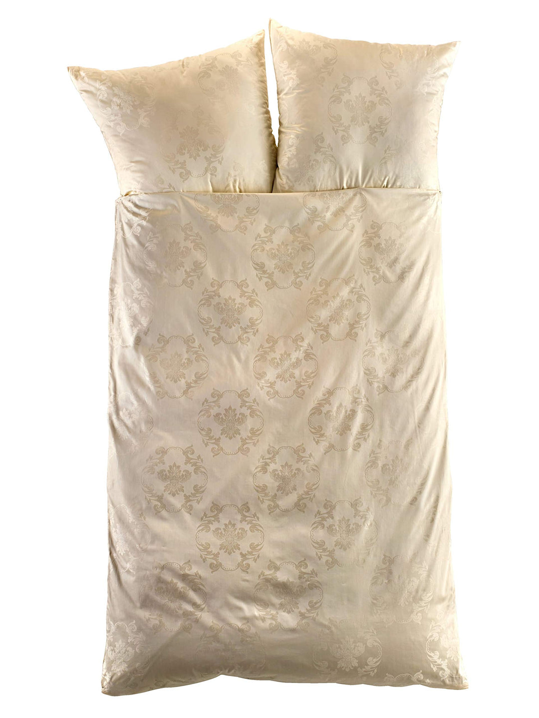 Curt Bauer Josephine 3737 Mako-Brokat-Damast Bettwäsche 135x200 + 80x80 2219-champagner