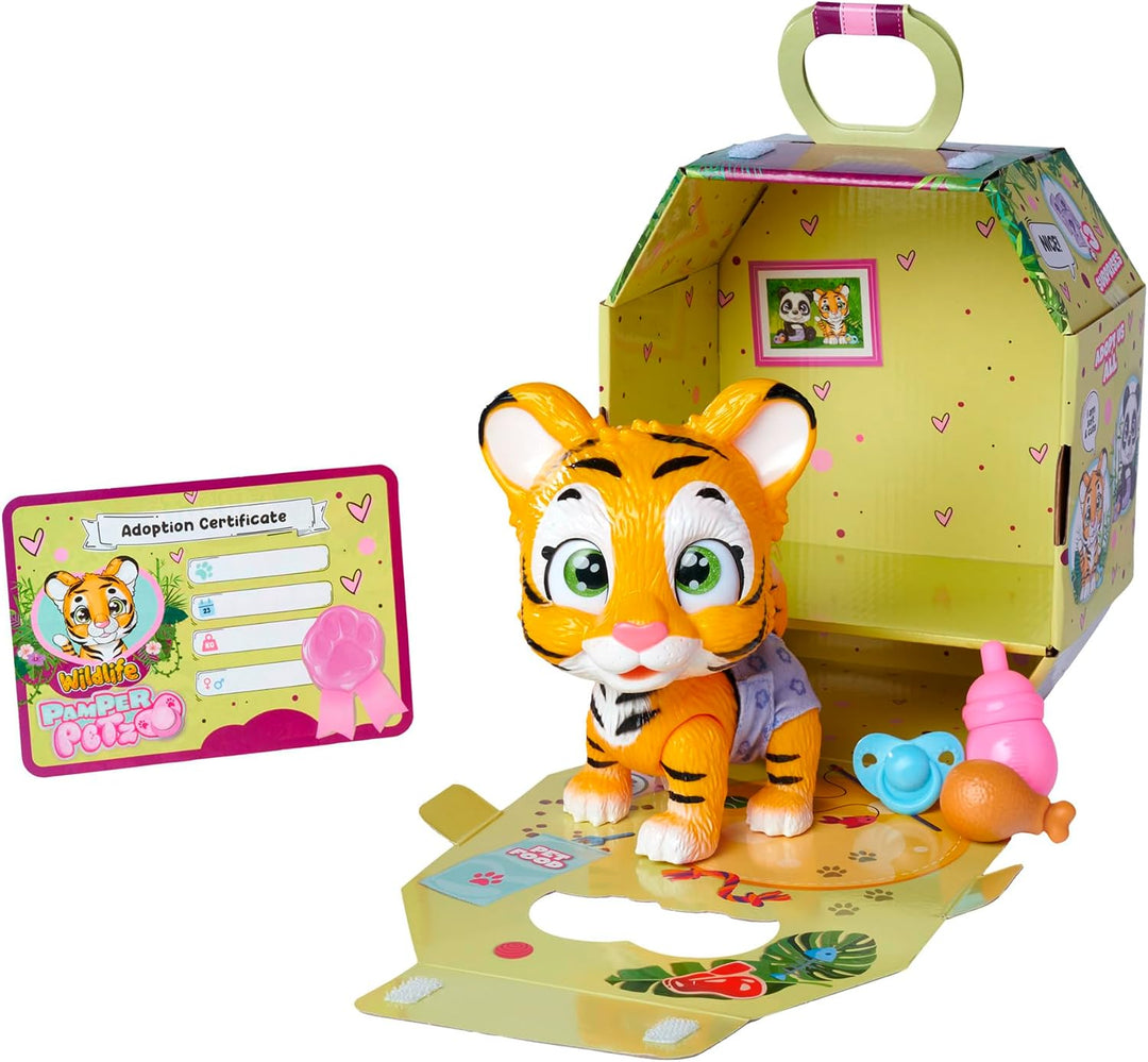 Simba 105953575 - Pamper Petz Tiger, mit Trink- und Nässfunktion, Spielzeugtiger für Kinder ab 3 Jah