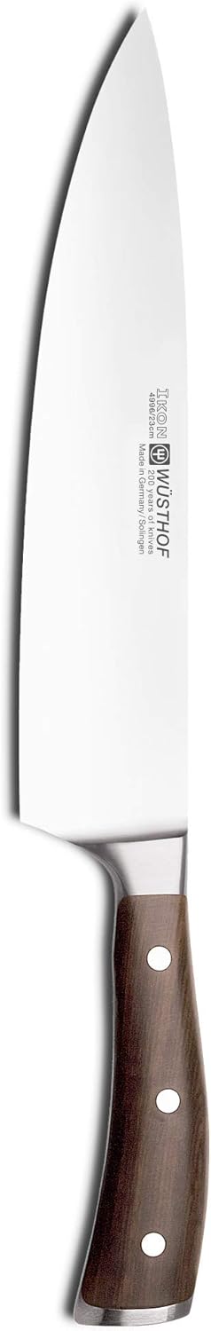 WÜSTHOF Ikon Kochmesser 23 cm, Schwarz,silber