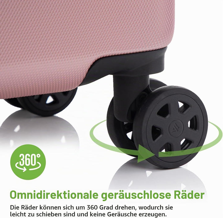 Suitcase, TSA-Schloss YKK-Reissverschluss Reisekoffer, Hartschalenkoffer, Gepäck Trolley, 4 Rollen R