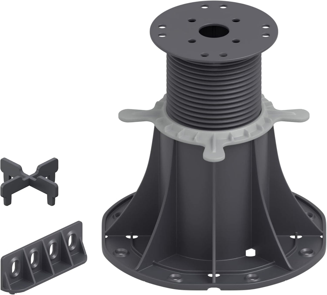16 Stück Trevendo® Universal Stelzlager &amp; Plattenlager XXL 120-220 mm für Holz, WPC und Stein Univer
