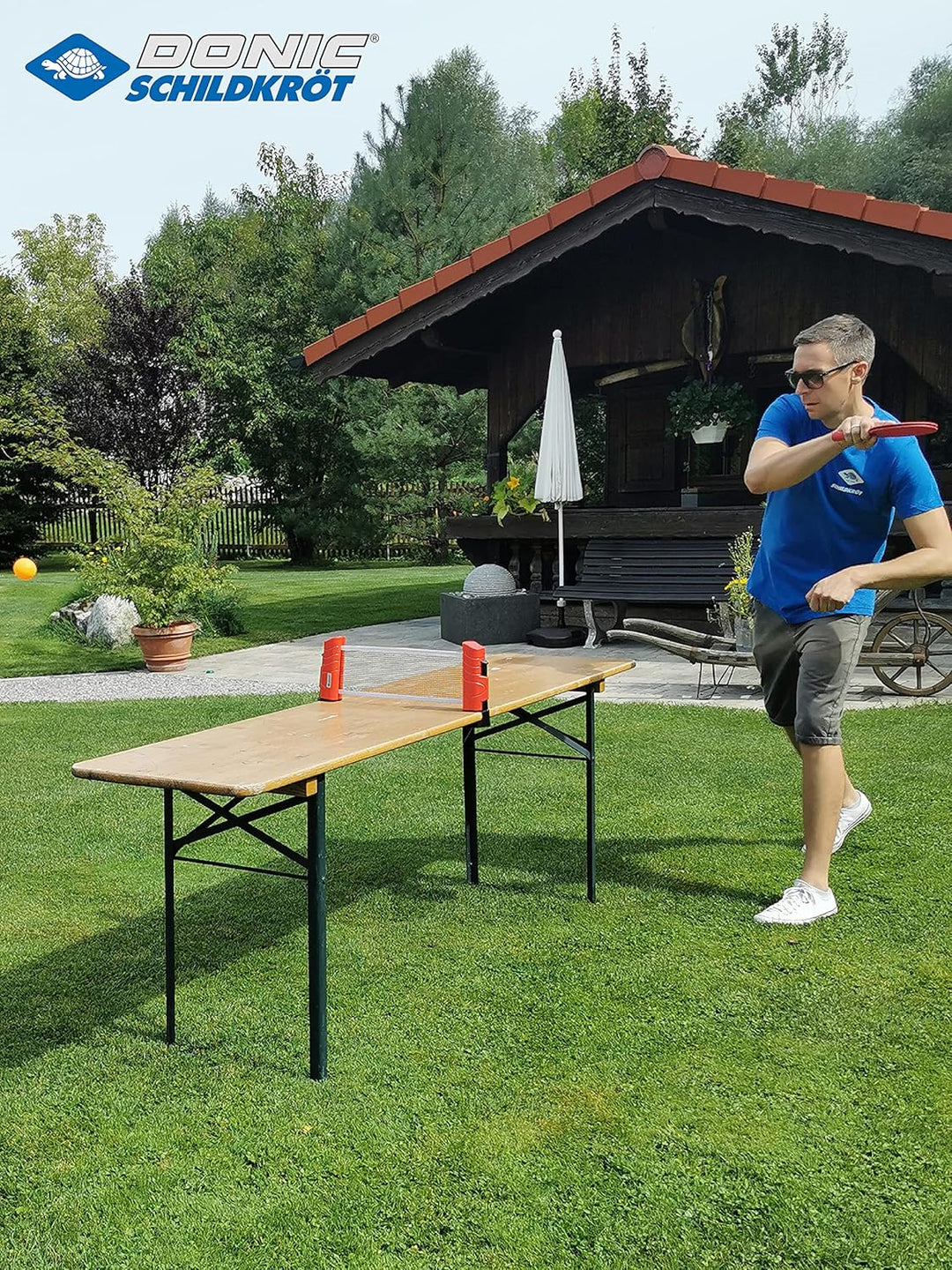 Donic-Schildkröt Tischtennisset Outdoor mit Netz Einheitsgrösse, Einheitsgrösse