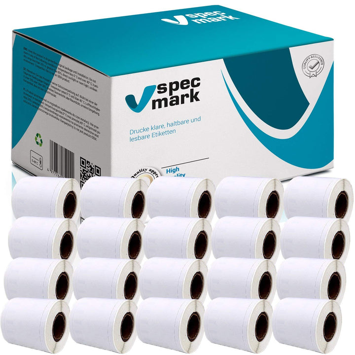 20 Etiketten-Rollen kompatibel mit DYMO 99016-2 46mm x 78mm 150 Stück kompatibel zu allen Etikettend