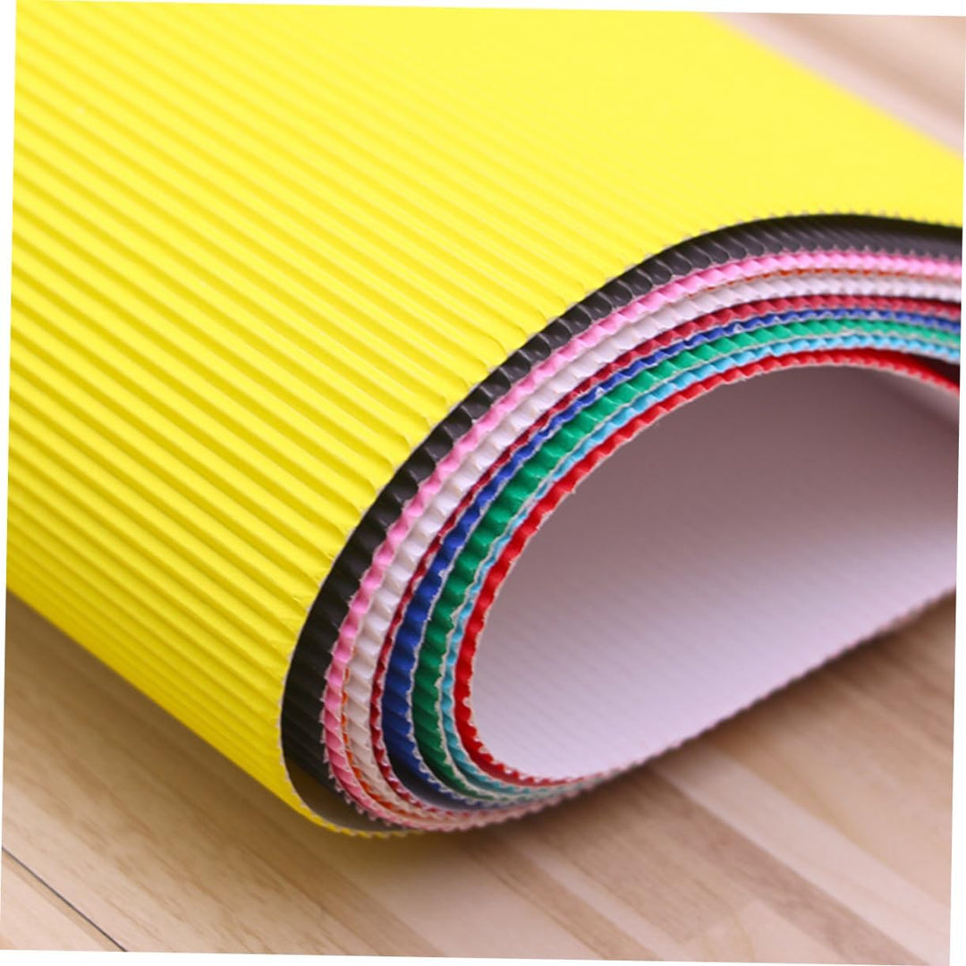 NUOBESTY 20 Stück Buntes Wellpapier A4 Für Diy Bastelarbeiten Kreatives Handwerkspapier Für Schule K