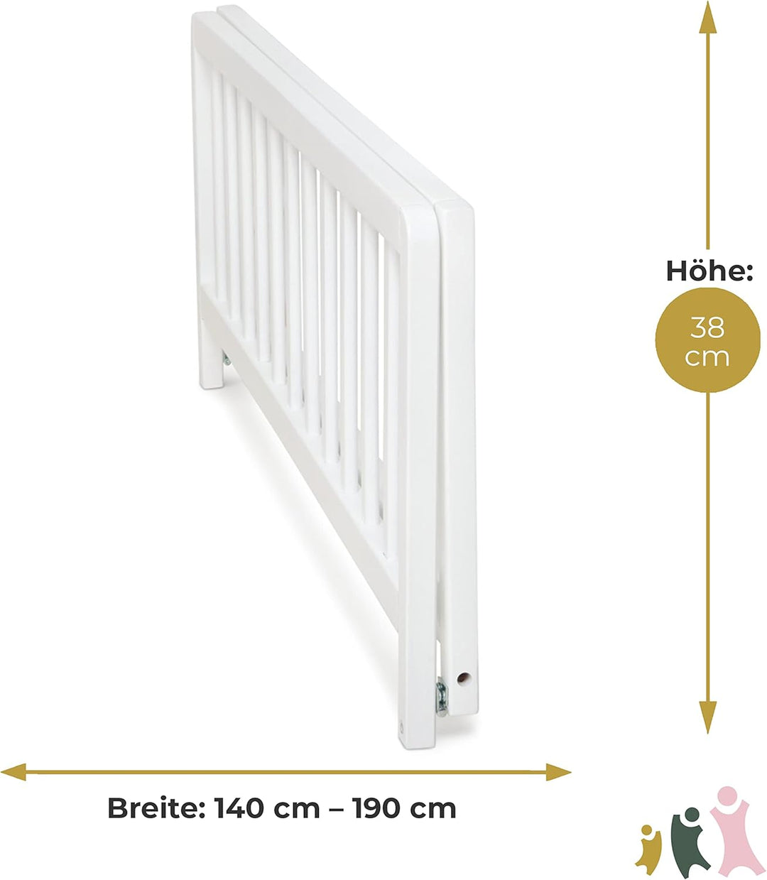 Geuther Bettschutzgitter in 90 und 140 cm, Farbe Weiss, Grösse 90 cm Weiss 90 cm (1er
