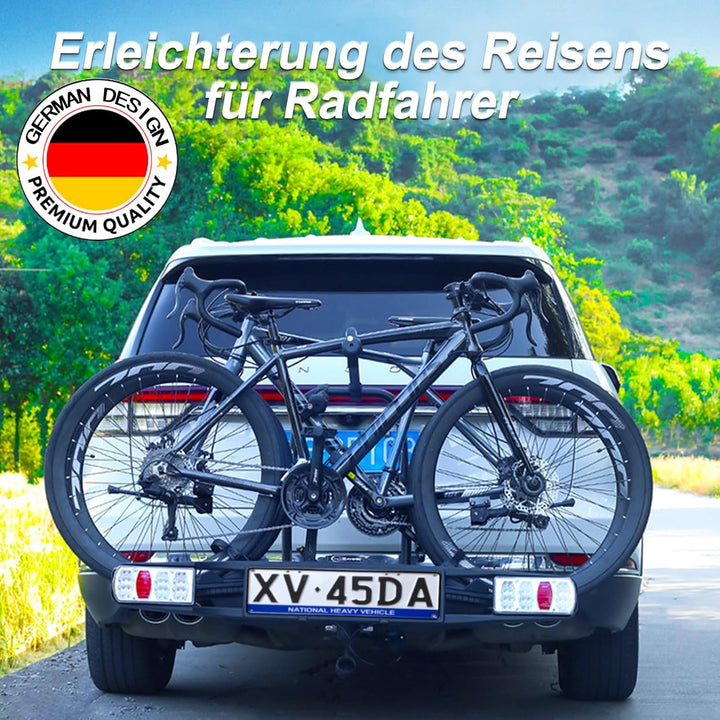 FINEW 3 Stück Rahmenhalter für Fahrradträger Anhängerkupplung, 45cm + 32cm + 25cm Universal Fahrradr