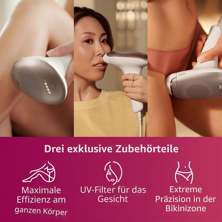 Philips Lumea IPL Advanced, 3 Zubehörteile, Epiliergerät und kompakter Satin-Trimmer