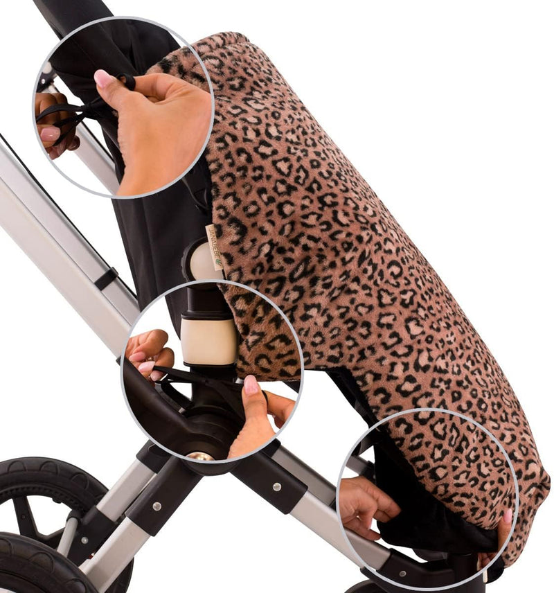 JYOKO KIDS Universal Baby Fusssack Kinderwagen, Extra Weicher Fleece für den Winter (ANIMAL PRINT, F