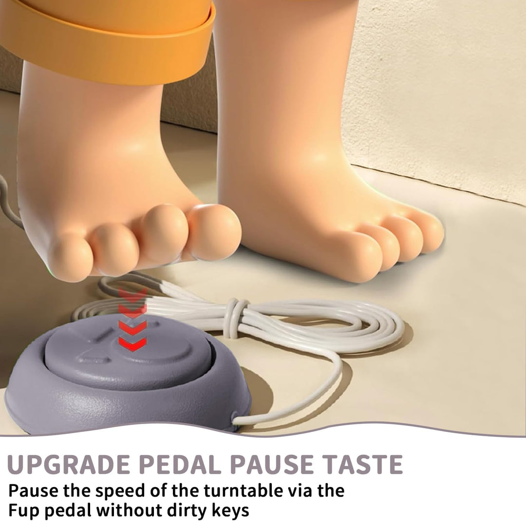 töpferscheibe elektrisch, 200R/min Mini-Töpferscheibe, 12cm Drehteller Tonmaschine mit 8 Stück Bildh