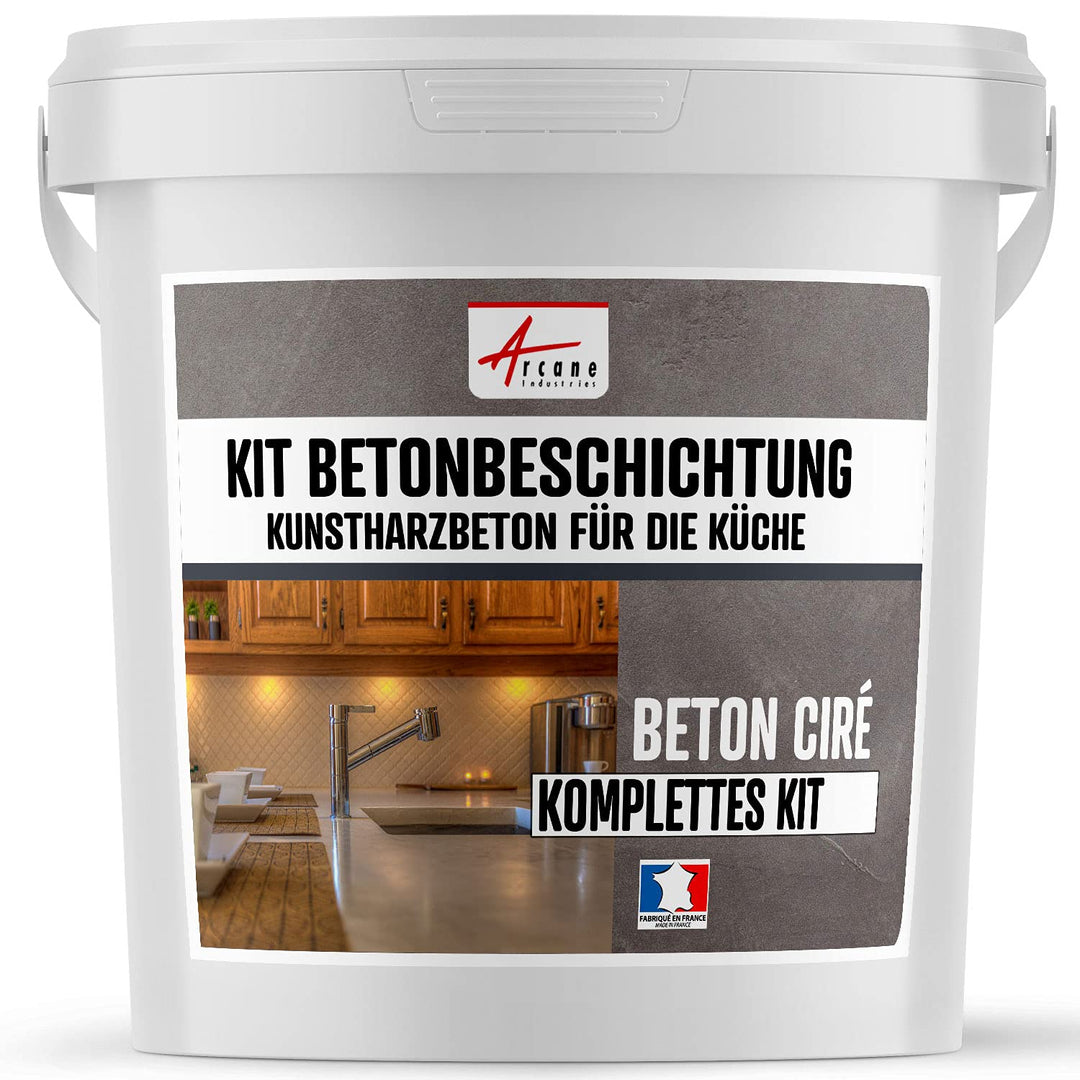 ARCANE INDUSTRIES BETON CIRÉ: KIT BETONBESCHICHTUNG | KUNSTHARZBETON FÜR DIE KÜCHE: für die Arbeitsp