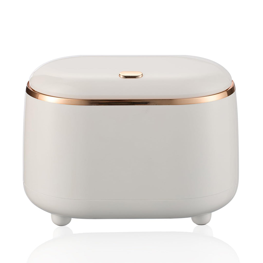 Tischmülleimer, Klein Tisch Mülleimer mit Deckel 2L, Mini Tischabfalleimer für Schlafzimmer, Esszimm