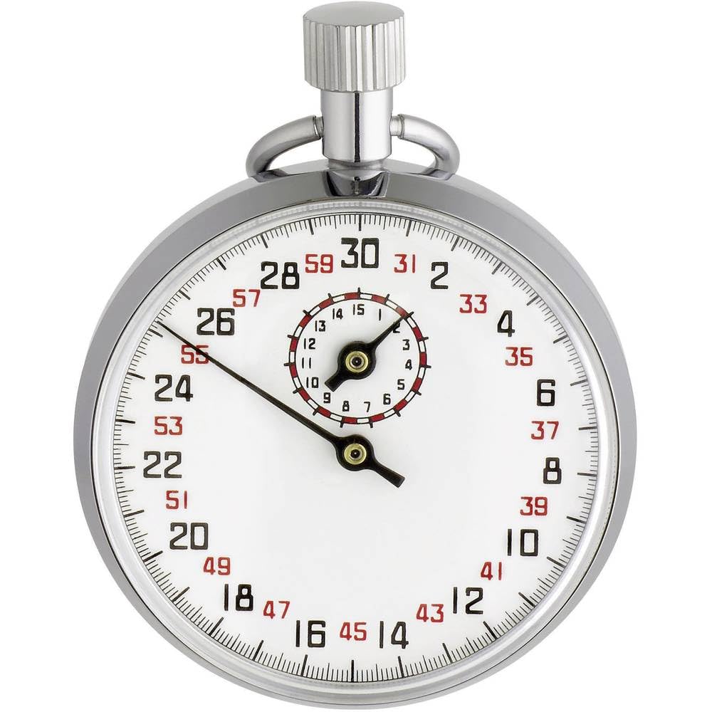 TFA Dostmann Mechanische Stoppuhr, 38.1021, Start/Stopp/Rückstellungs Funktion, Handaufzug, Metall v