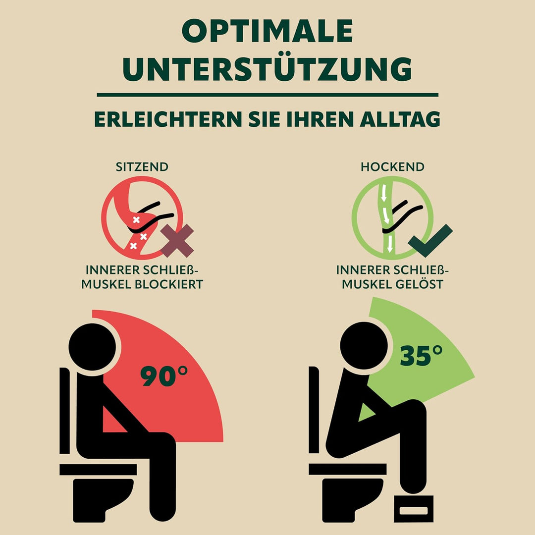 eluno Toilettenhocker, Fussbank aus Bambus mit Anti-Rutsch-Pads, platzsparend zusammenklappbar, stab