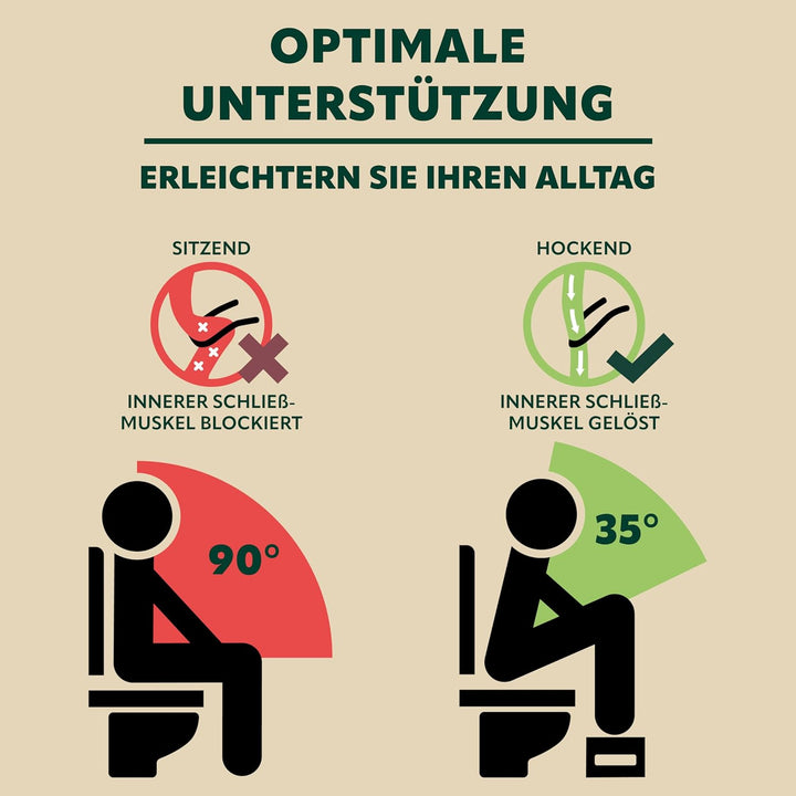 eluno Toilettenhocker, Fussbank aus Bambus mit Anti-Rutsch-Pads, platzsparend zusammenklappbar, stab