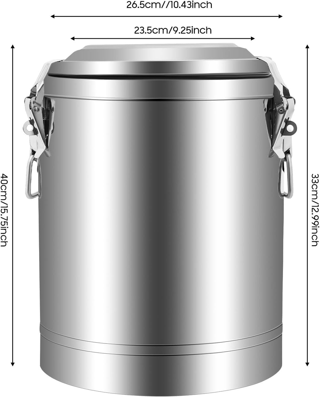 Edelstahl Warmhaltebehälter 20L,Edelstahl Warmhaltebehälter | 201 Edelstahl Material, Silber Optik,