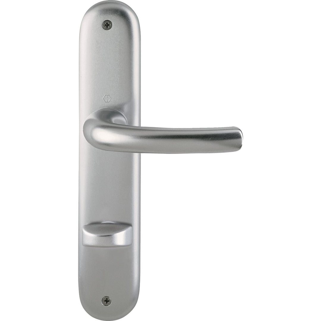 HOPPE 2947441 Drückergarnitur Tokyo-auf Langschild WC Entfernung 90mm, für Türstärke 37-42mm, Edelst