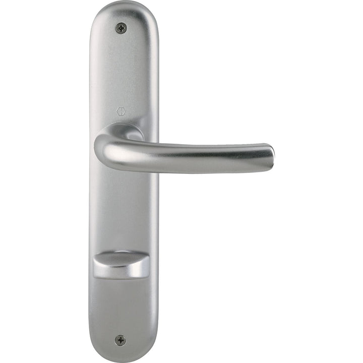 HOPPE 2947441 Drückergarnitur Tokyo-auf Langschild WC Entfernung 90mm, für Türstärke 37-42mm, Edelst