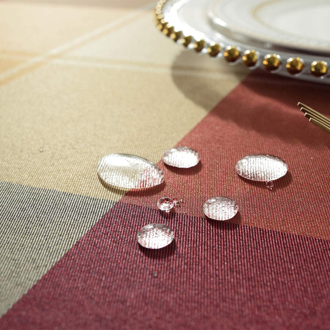 Rechteckige Tischdecke Polyester-Tischdecke im Karierten Stil Spritzwassergeschützt staubdicht knitt
