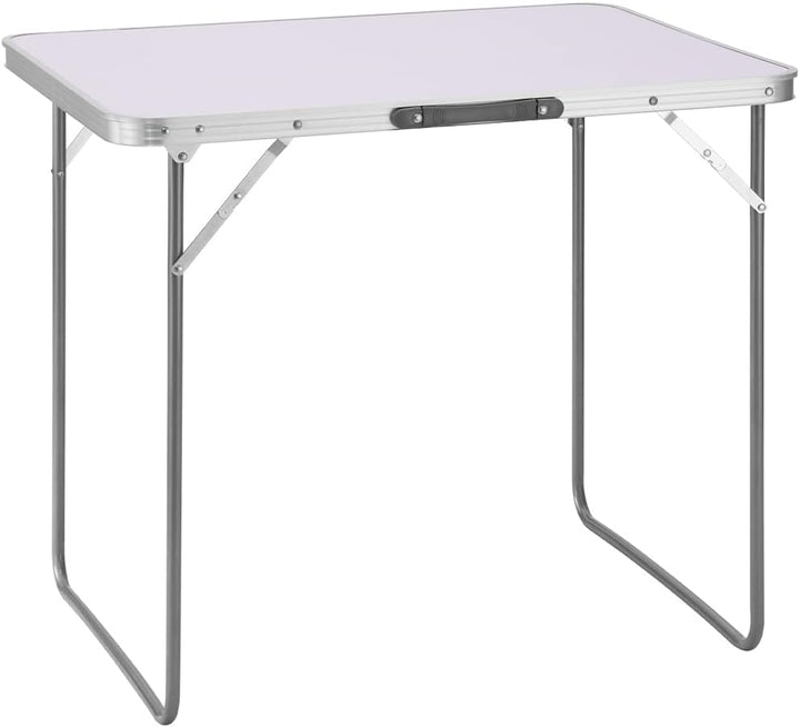 BAKAJI Campingtisch Picknick, weiss, Gestell aus Aluminium, zusammenklappbares System mit Tragegriff