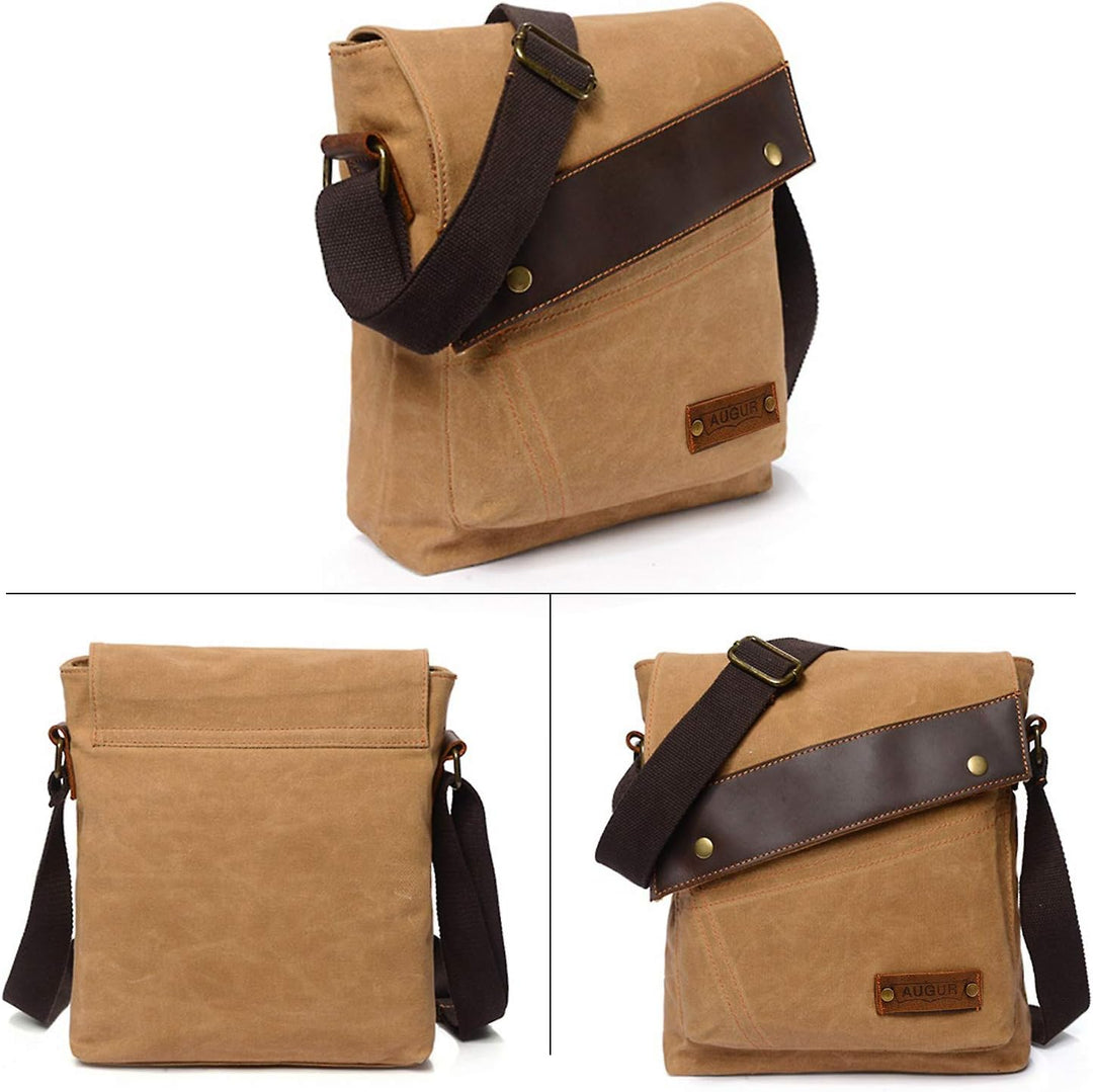 FANDARE Vintage Messenger Bag Umhängetasche Computer Briefcase Taschen für Arbeit Schule Schulranzen