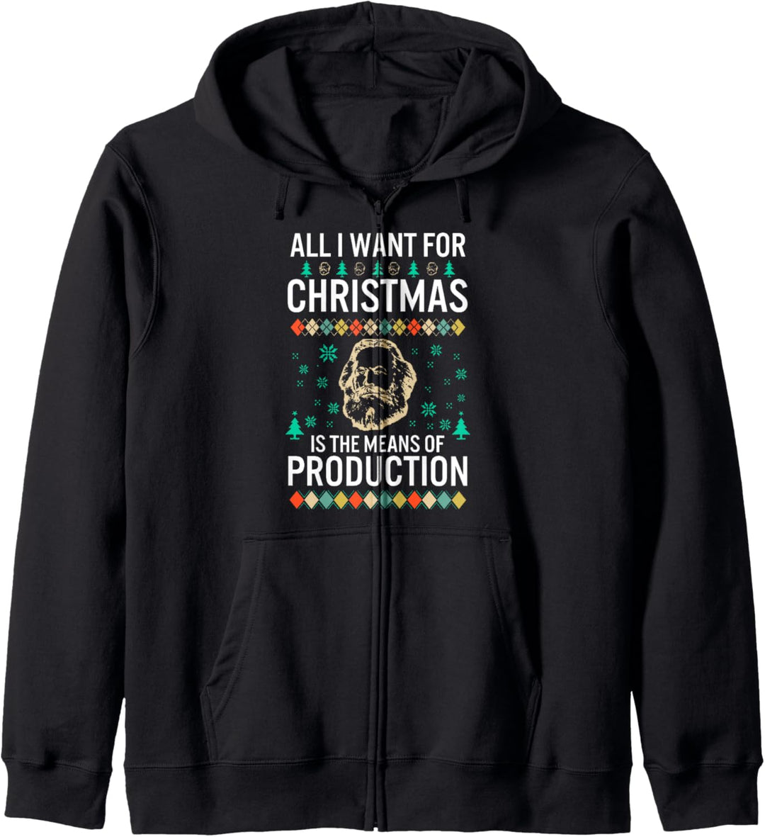 Karl Marx Christmas Red Ugly Xmas ist das Produktionsmittel Kapuzenjacke