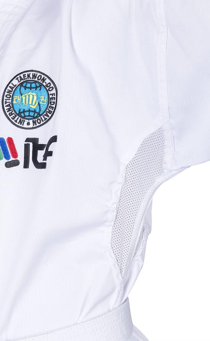 TOP TEN Taekwond-Do Dobok „De-Luxe“ (ITF Approved) 180 Weiss, 180 Wei&amp;