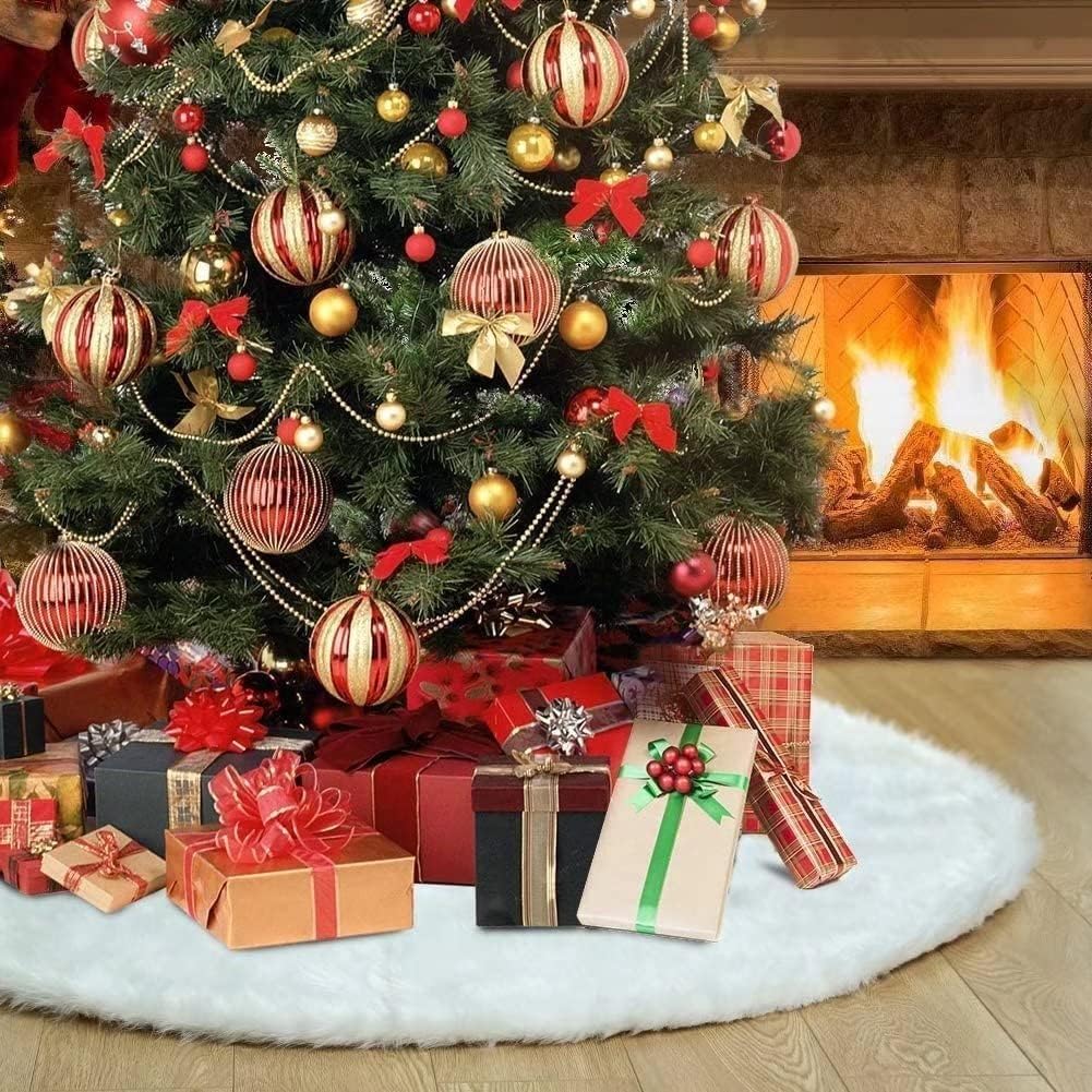 Weihnachtsbaumrock, Weicher Kunstpelz Baumröcke 90cm/36inch Durchmesser Baumrock für Weihnachten Neu