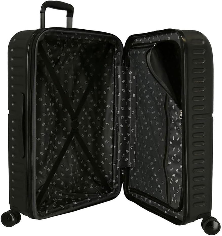 Pepe Jeans Chest Mittelkoffer, 48 x 70 x 28 cm, Schwarz, 48x70x28 cms, Mittelgrosser Koffer mittlere