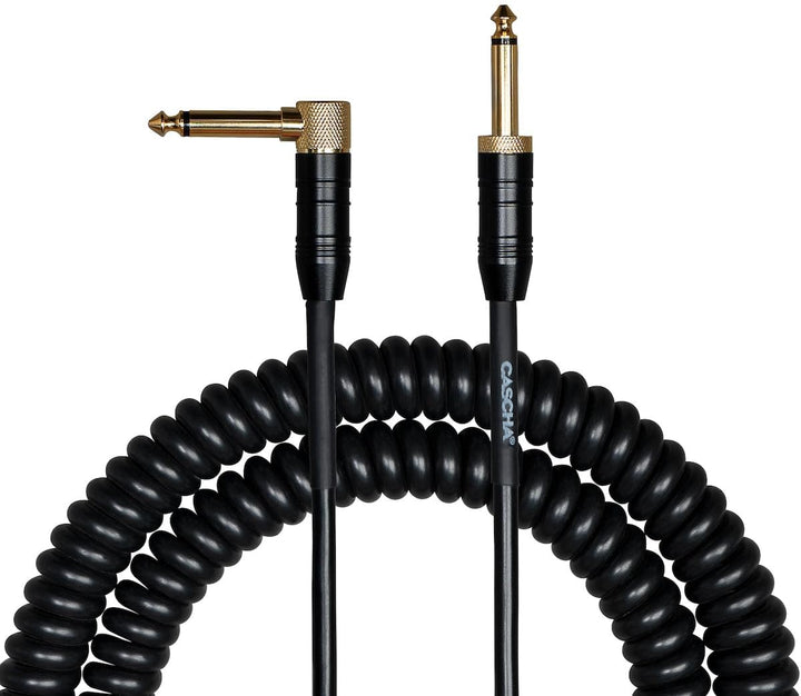 Cascha Advanced Line Guitar Cable Curly, Black, 6m