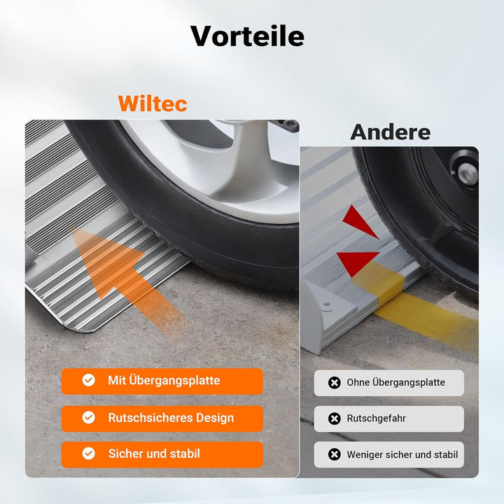 Rollstuhl Rampe Rollstuhrampe Aluminium klappbar 62 cm bis 270 kg mobil faltbar