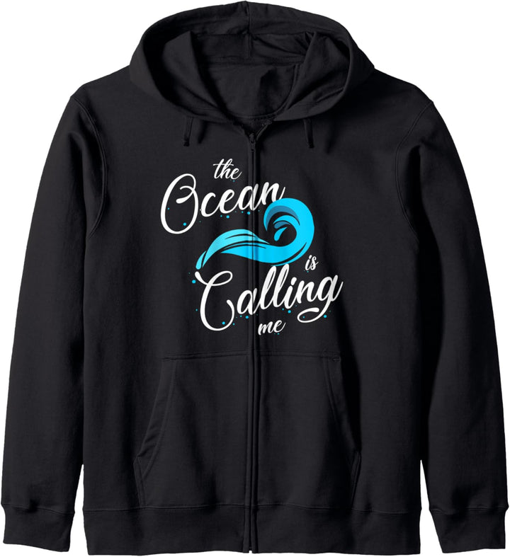 The Ocean Is Calling Me Funny Summer Vacation Kapuzenjacke