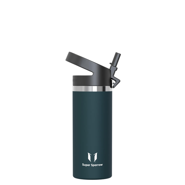 Super Sparrow Trinkflasche Kinder 500ml - Breite Öffnung SwivelSip Thermosflasche - BPA-Frei Thermos