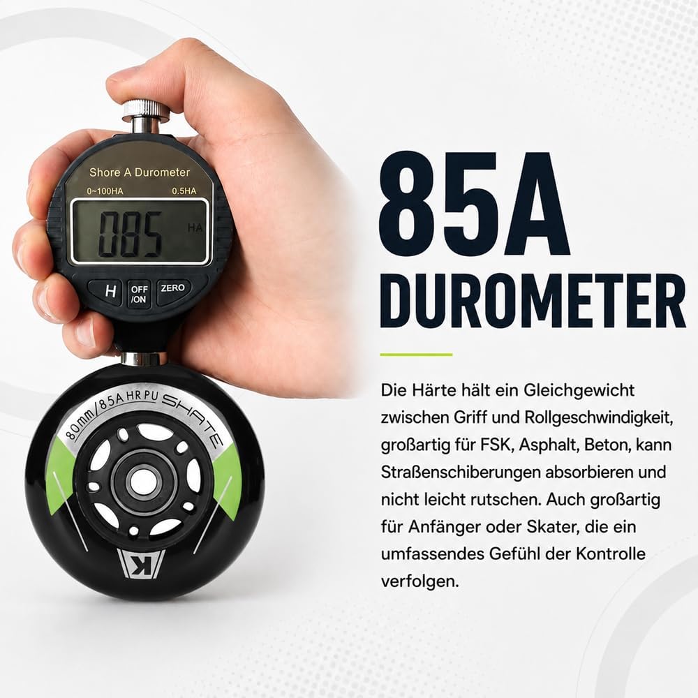 Inline Skate Rollen 80mm 76mm 72mm - 8 Stück Inline Skate Räder 85a inliner rollen mit kugellager AB