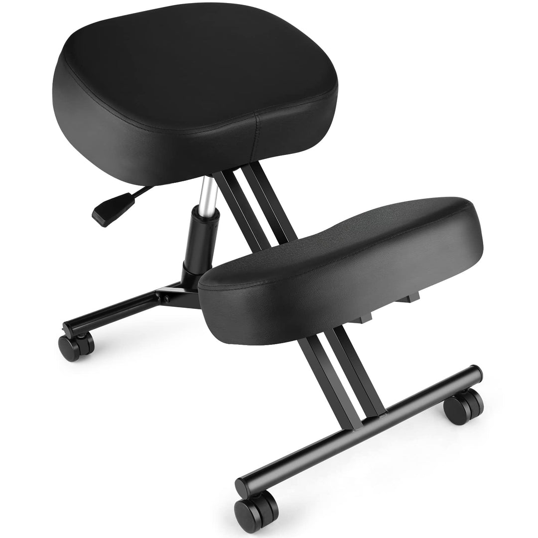 Himimi Kniehocker Ergonomisch, höhenverstellbarer Kniestuhl mit dicken Schaumstoffkissen für Heim un