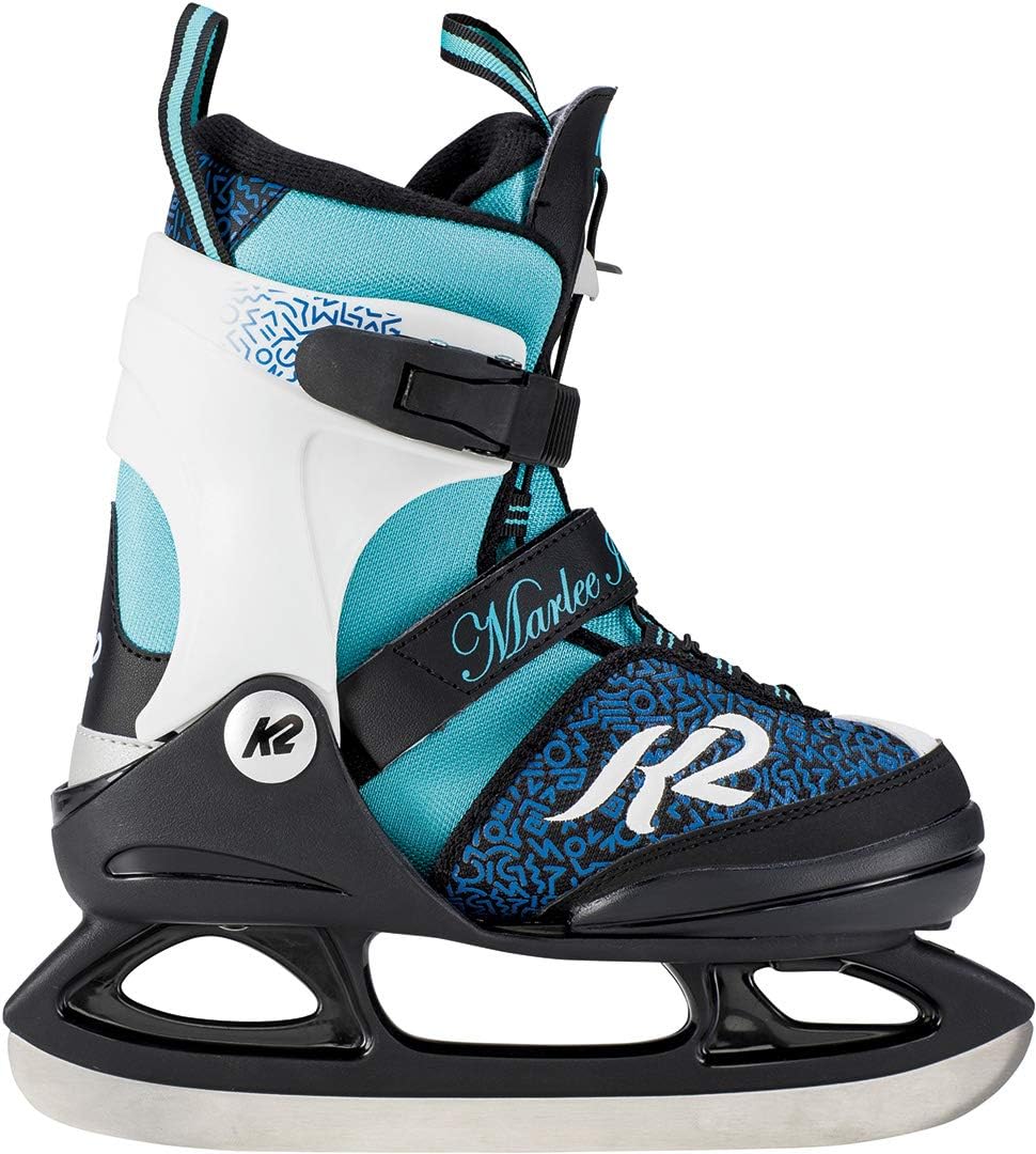 K2 Mädchen Marlee Ice Skates S (EU: 29-34 / UK: 10-1 / US: 11-2) Single black - blue - light blue, S