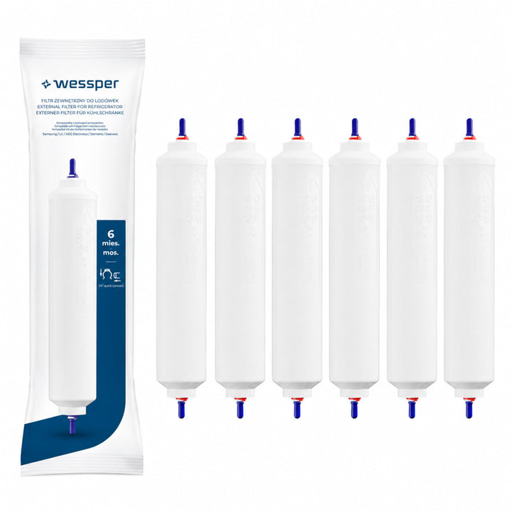 Wessper Wasser Filter für Kühlschrank, Ersatz Wasserfilter Kartuschen Kompatibel mit Samsung Side By