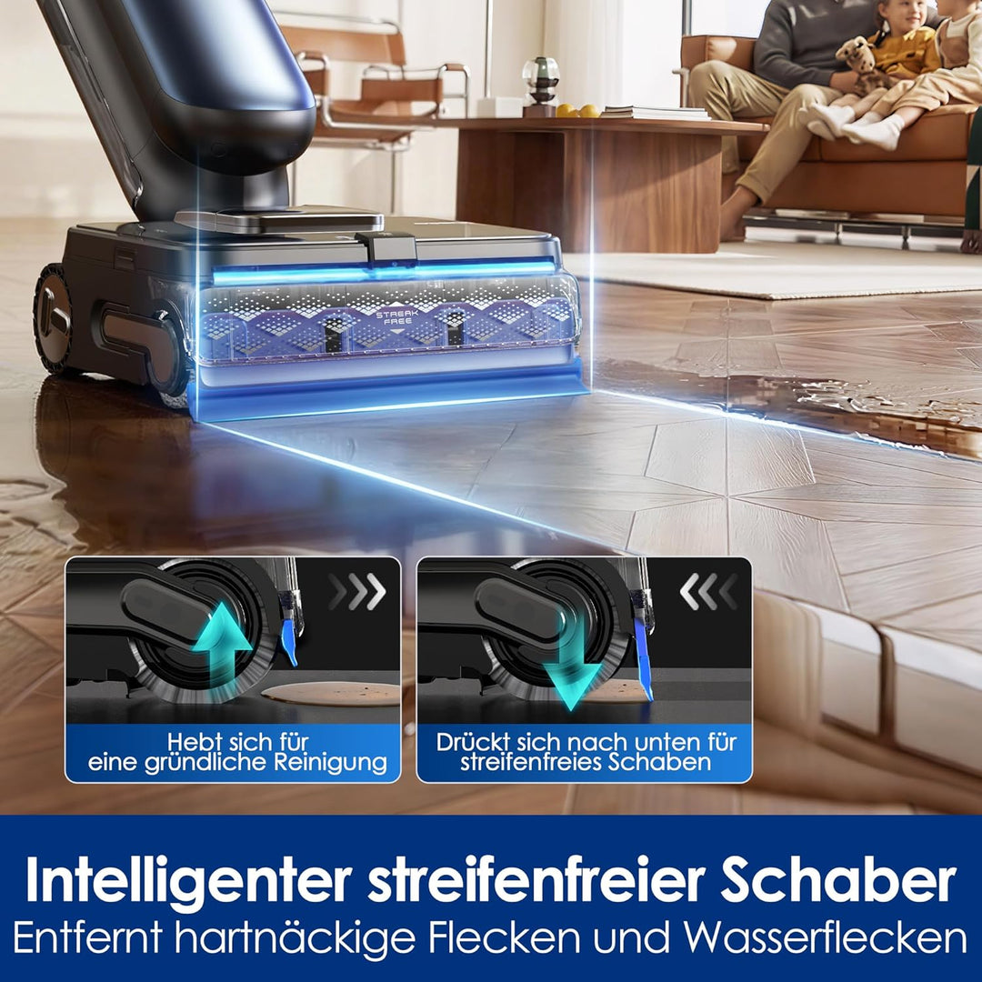 Tineco Floor One Station S9 Artist Nass- & Trockensauger, Auto Wasserbefüllung, 5 L Wassertank, Stre