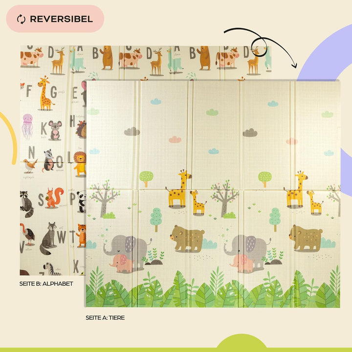 Baby-Spielmatte, faltbar, sensorisch, wasserdicht, ungiftig, wendbar. Vielseitige Matte, perfekt zum