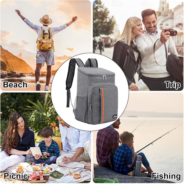 Cozlly 18L Kühlrucksack, Isolierte Kühltasche Rucksack, Thermo Rucksack Gross, Picknick Rucksäcke Au