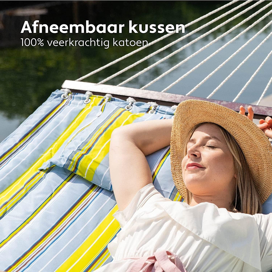 VITA5 Hängematte Outdoor - Hängematte mit Gestell für den Garten, Pool & Balkon - Grosszügige Hängem